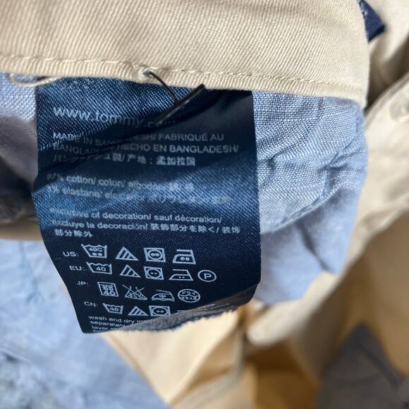 Tommy Hilfiger Hampton Chino Pants Womens 4 Stretch Slim Fit Beige Khaki Casual - Picture 2 of 14